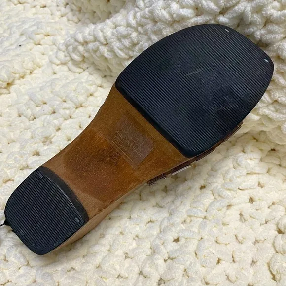 RARE Candie’s Vintage Retro Y2K Boho Festival Wooden Flower Details Clogs, 5