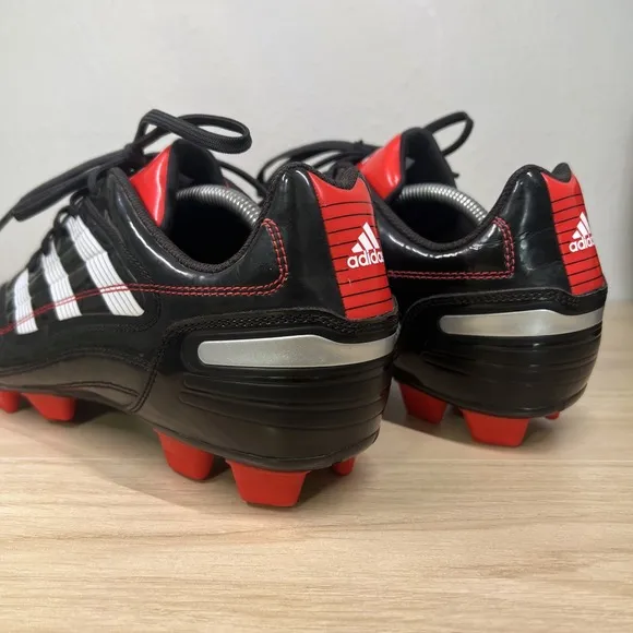 Rare Mens 11.5 Adidas Soccer Shoes Cleats Black Red G16032 Predito TRX FG 2009