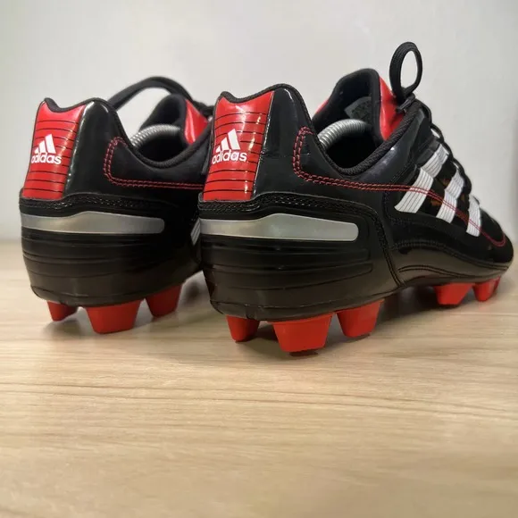 Rare Mens 11.5 Adidas Soccer Shoes Cleats Black Red G16032 Predito TRX FG 2009