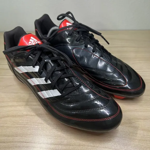 Rare Mens 11.5 Adidas Soccer Shoes Cleats Black Red G16032 Predito TRX FG 2009