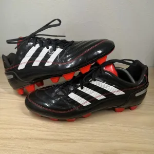 Rare Mens 11.5 Adidas Soccer Shoes Cleats Black Red G16032 Predito TRX FG 2009