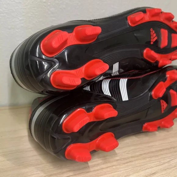 Rare Mens 11.5 Adidas Soccer Shoes Cleats Black Red G16032 Predito TRX FG 2009