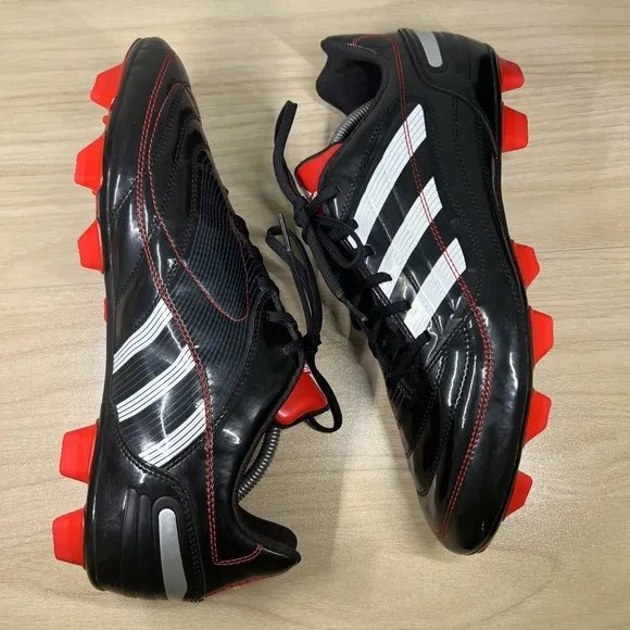 Rare Mens 11.5 Adidas Soccer Shoes Cleats Black Red G16032 Predito TRX FG 2009