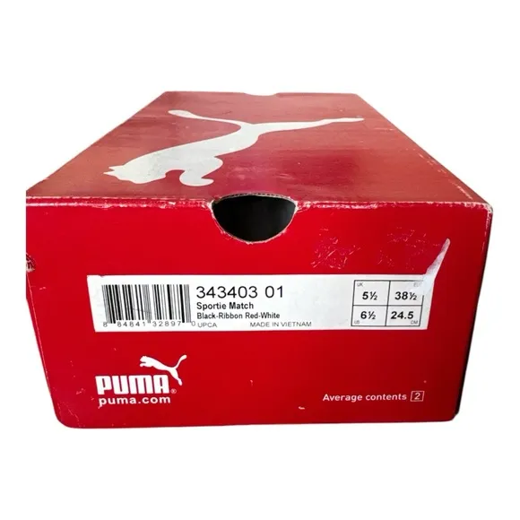 Rare Puma Sportie LA Match Crocodile Skin Unisex Men 6.5 / Women 8 Shoes Black