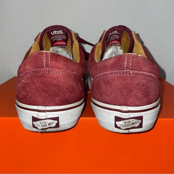 RARE VANS OLD SKOOL '92 PRO KYLE WALKER Burgundy Suede Mens Size 8.5
