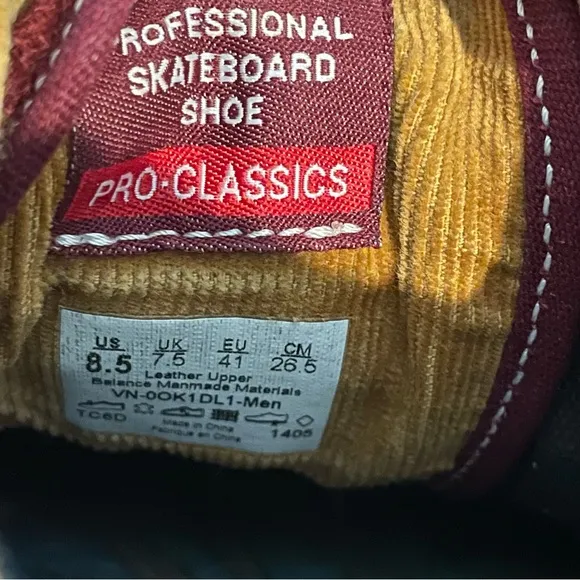 RARE VANS OLD SKOOL '92 PRO KYLE WALKER Burgundy Suede Mens Size 8.5