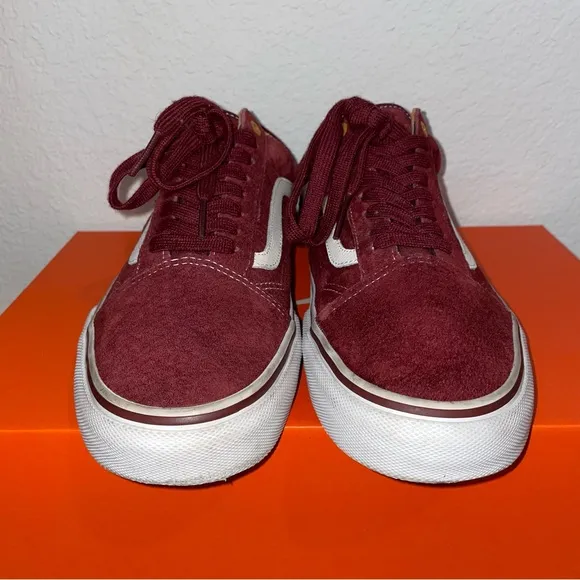 RARE VANS OLD SKOOL '92 PRO KYLE WALKER Burgundy Suede Mens Size 8.5