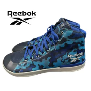 Reebok Power Lite Mid Blue FW1196 Men's Blue Camo Sneakers 13