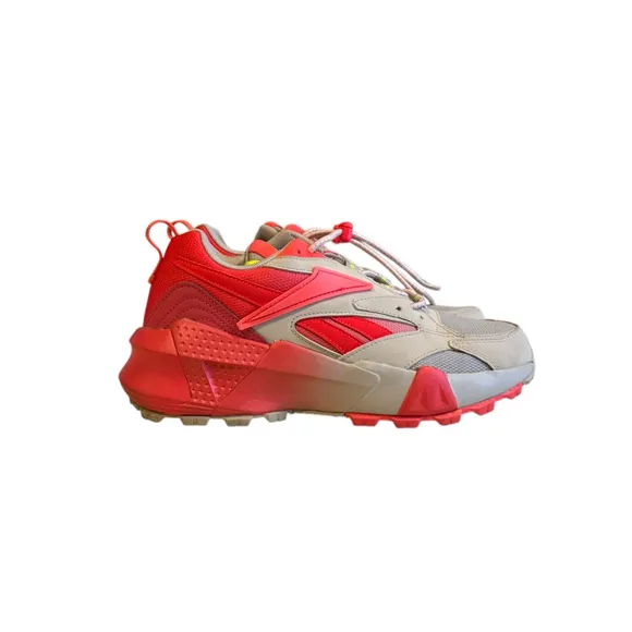 Reebok Women's Aztrek Double Mix Trail Trainers Sand/Lime/Neon Red Size 9.5