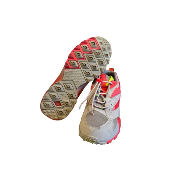Reebok Women's Aztrek Double Mix Trail Trainers Sand/Lime/Neon Red Size 9.5
