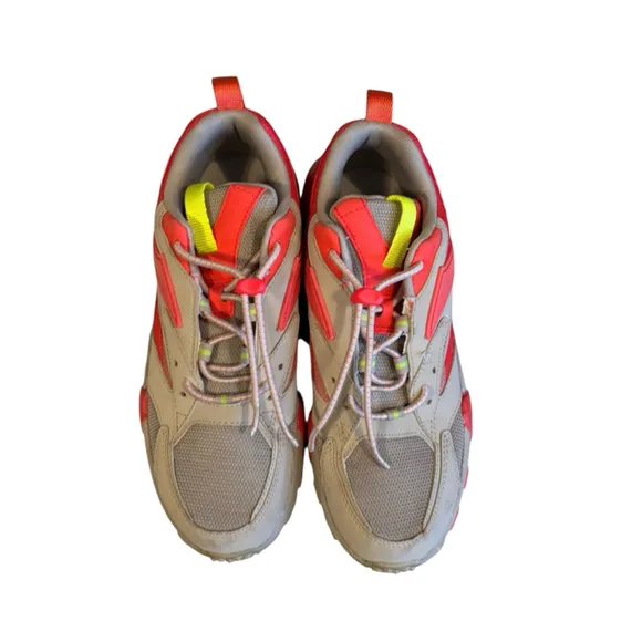 Reebok Women's Aztrek Double Mix Trail Trainers Sand/Lime/Neon Red Size 9.5