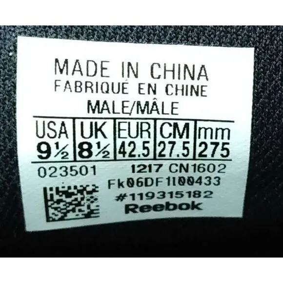 Reebok Fast Flexweave Running‎ Shoes Mens Size 9.5 Red Black White Sneakers
