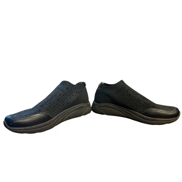 Roberto Cavalli‎ Sport Black Gym Rhinestone Sock Sneakers - Women's Size 6.5