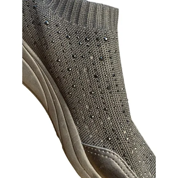 Roberto Cavalli‎ Sport Black Gym Rhinestone Sock Sneakers - Women's Size 6.5