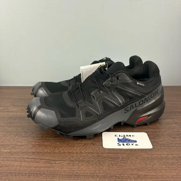 Salomon Speedcross GTX Gore-Tex Trail Running Shoes Black 475690 Men’s Sz 10