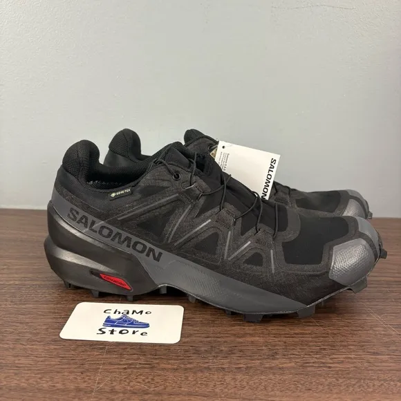 Salomon Speedcross GTX Gore-Tex Trail Running Shoes Black 475690 Men’s Sz 10