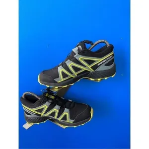 Salomon Speedcross Vario Black Yellow Mens Trail Running Shoes Sneaker Size 5