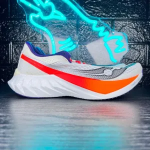 Saucony Endorphin Pro 4 Men’s Marathon Running Carbon Plated Shoes White - 9.5