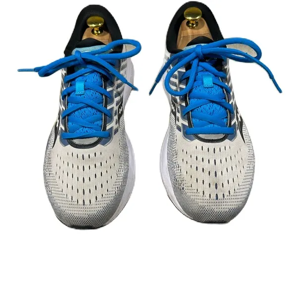 Saucony Mens Ride 13 Shoes Sz 10 Gray Blue Running Athletic Sneaker Gym PWR RUN