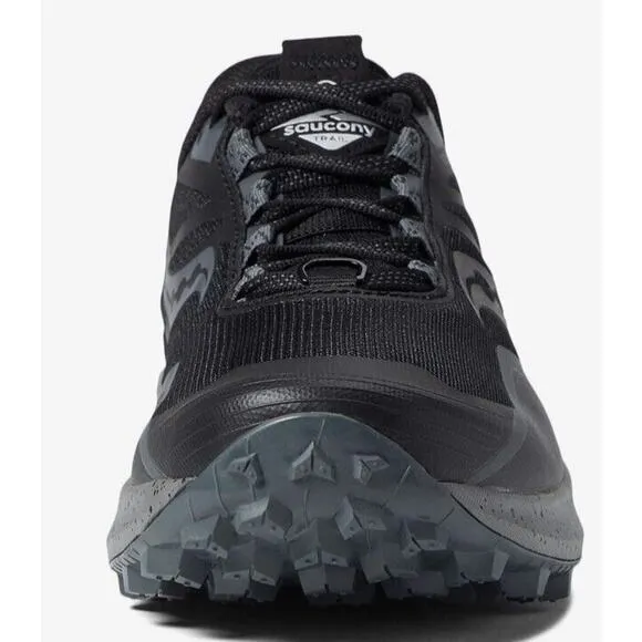 Saucony Peregrine Trail Hiking Run Shoes Black Charcoal Mens 13 Fast Ship