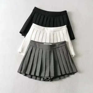 Sexy High Waist Pleated Mini Skirt for Women