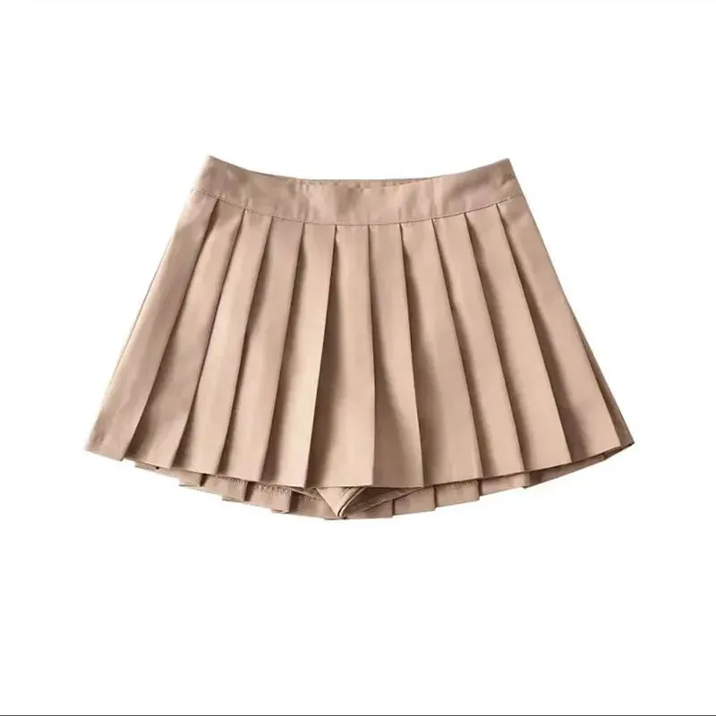 Sexy High Waist Pleated Mini Skirt for Women