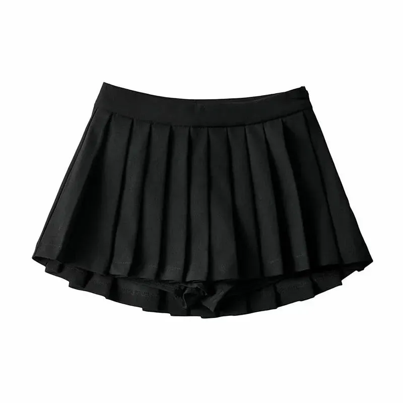 Sexy High Waist Pleated Mini Skirt for Women