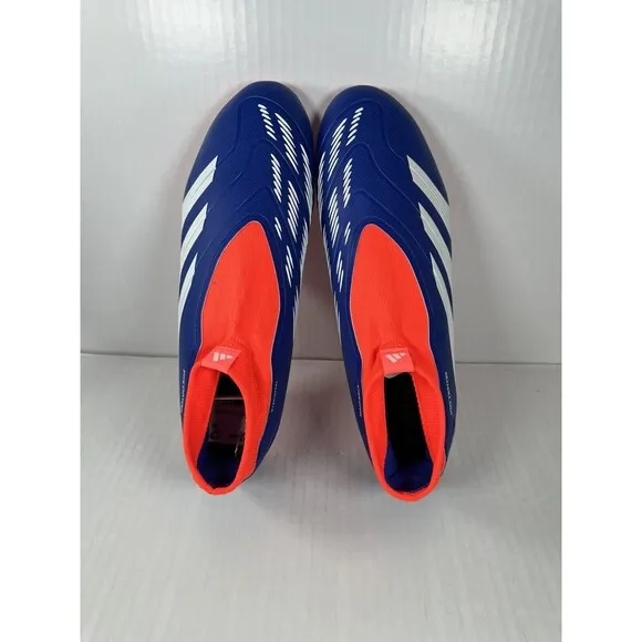 Size 10.5 Adidas Mens Predator League LL Fg Laceless IF6333 Soccer Cleats Blue