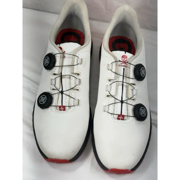 Size 10.5 Men's G/FORE G-Drive Golf Shoes RED WHITE