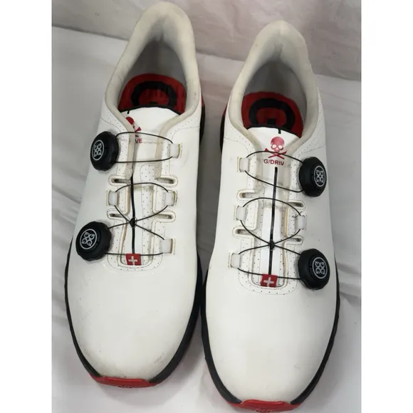 Size 10.5 Men's G/FORE G-Drive Golf Shoes RED WHITE