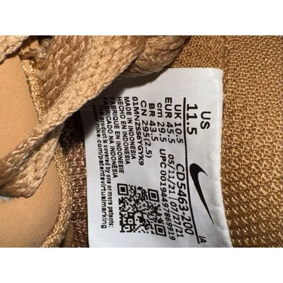 Size 11.5 Nike Court Vision Low Flax Twine 2020 Shoes Sneakers CD-5463-200