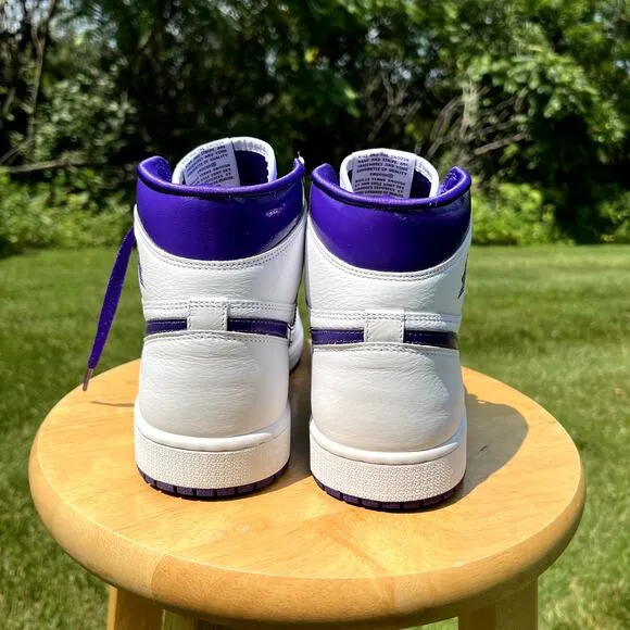 Size 11.5 - Wmns Nike Air Jordan 1 High OG Court Purple Women's Shoes Ships Now