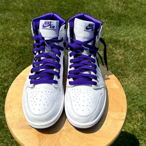 Size 11.5 - Wmns Nike Air Jordan 1 High OG Court Purple Women's Shoes Ships Now