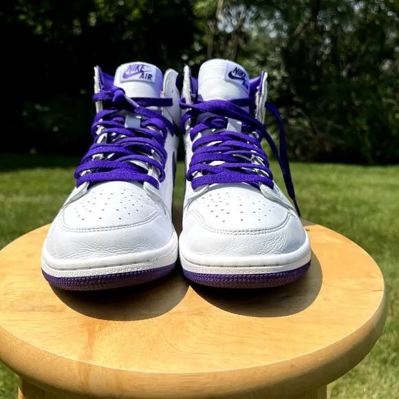 Size 11.5 - Wmns Nike Air Jordan 1 High OG Court Purple Women's Shoes Ships Now