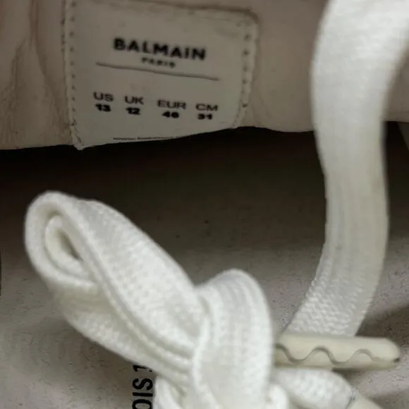 Size 13US - Balmain B-Court Low-Top Men's Leather Sneakers
