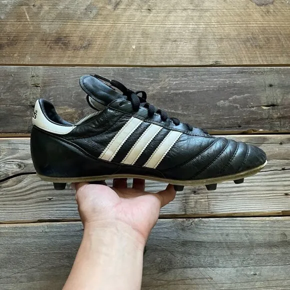 Size 6 Men adidas Copa Mundial FG Firm Ground Black White Soccer Cleats