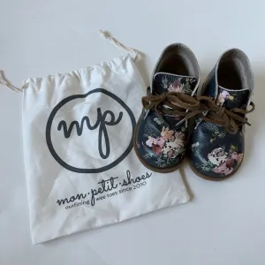 Size 6‎ WILDFLOWER BOUQUET Floral Oxford Chukka Mon Petit Shoes Boots Hard Soles