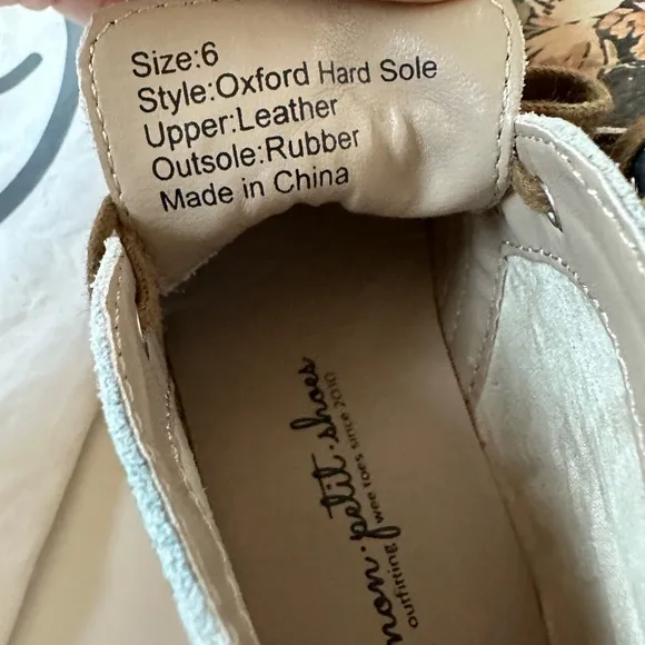 Size 6‎ WILDFLOWER BOUQUET Floral Oxford Chukka Mon Petit Shoes Boots Hard Soles