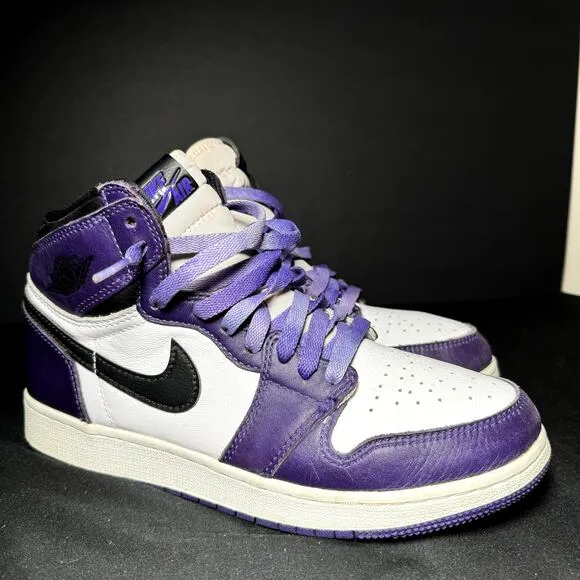 Size 6.5 - Nike Air Jordan 1 Retro High OG GS Court Purple 2.0 Men's Shoes