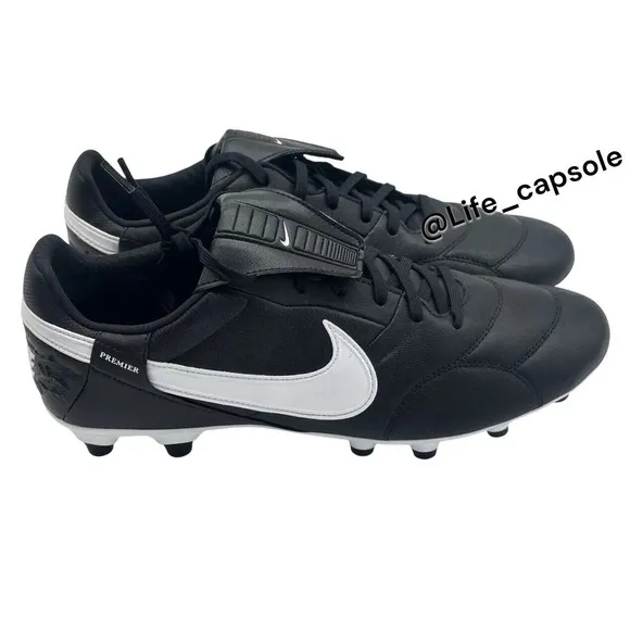 Size 7 Nike Premier III FG Soccer Cleats Black White HM0265-002 Leather Mens New