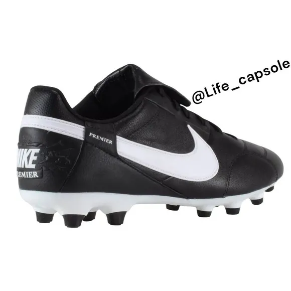 Size 7 Nike Premier III FG Soccer Cleats Black White HM0265-002 Leather Mens New