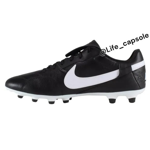 Size 7 Nike Premier III FG Soccer Cleats Black White HM0265-002 Leather Mens New