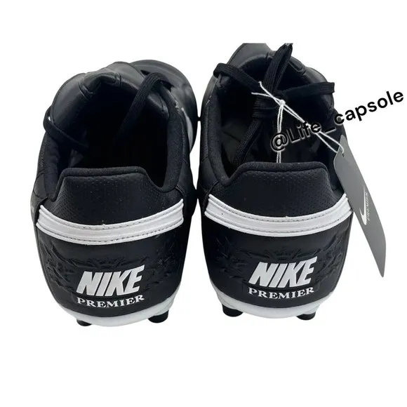 Size 7 Nike Premier III FG Soccer Cleats Black White HM0265-002 Leather Mens New