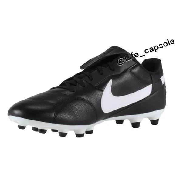 Size 7 Nike Premier III FG Soccer Cleats Black White HM0265-002 Leather Mens New
