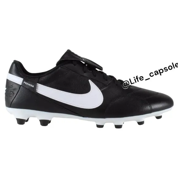 Size 7 Nike Premier III FG Soccer Cleats Black White HM0265-002 Leather Mens New