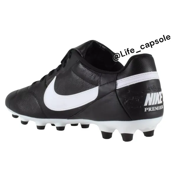 Size 7 Nike Premier III FG Soccer Cleats Black White HM0265-002 Leather Mens New