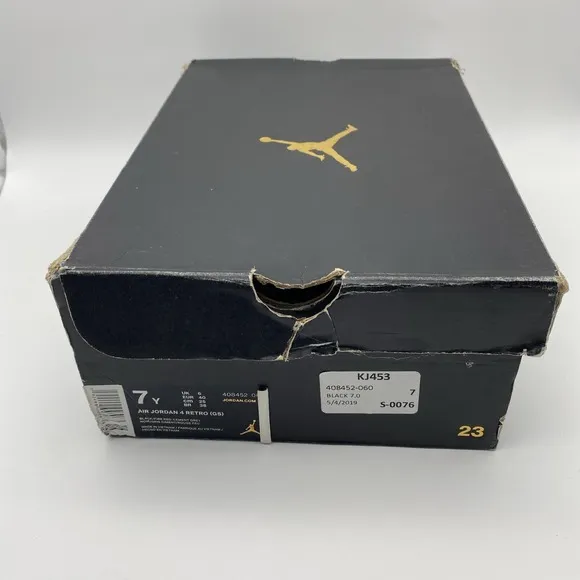 Size 7y (GS) - Jordan 4 Retro OG 2019 Low Bred (408452-060)