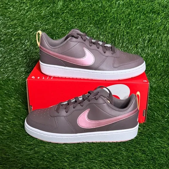 Size 7Y - Kids Nike Court Borough Low 2 Violet Ore Pink Glaze - BQ5448-200