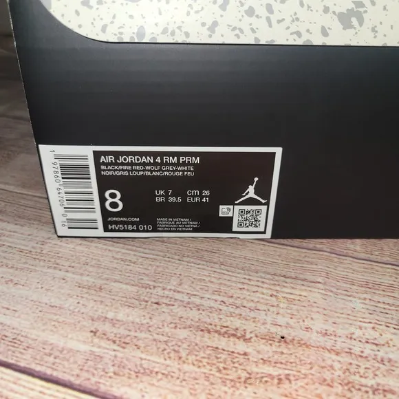 Size 8 - Air Jordan 4 RM Black Metallic