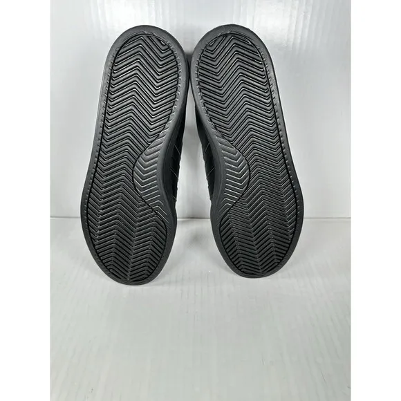 Size 9 adidas Grand Court 2.0 Cloudfoam Sneaker Black Leather Shoe Mens GW9198